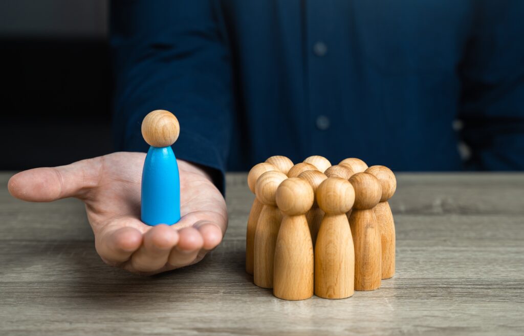 illustration of going up the career ladder