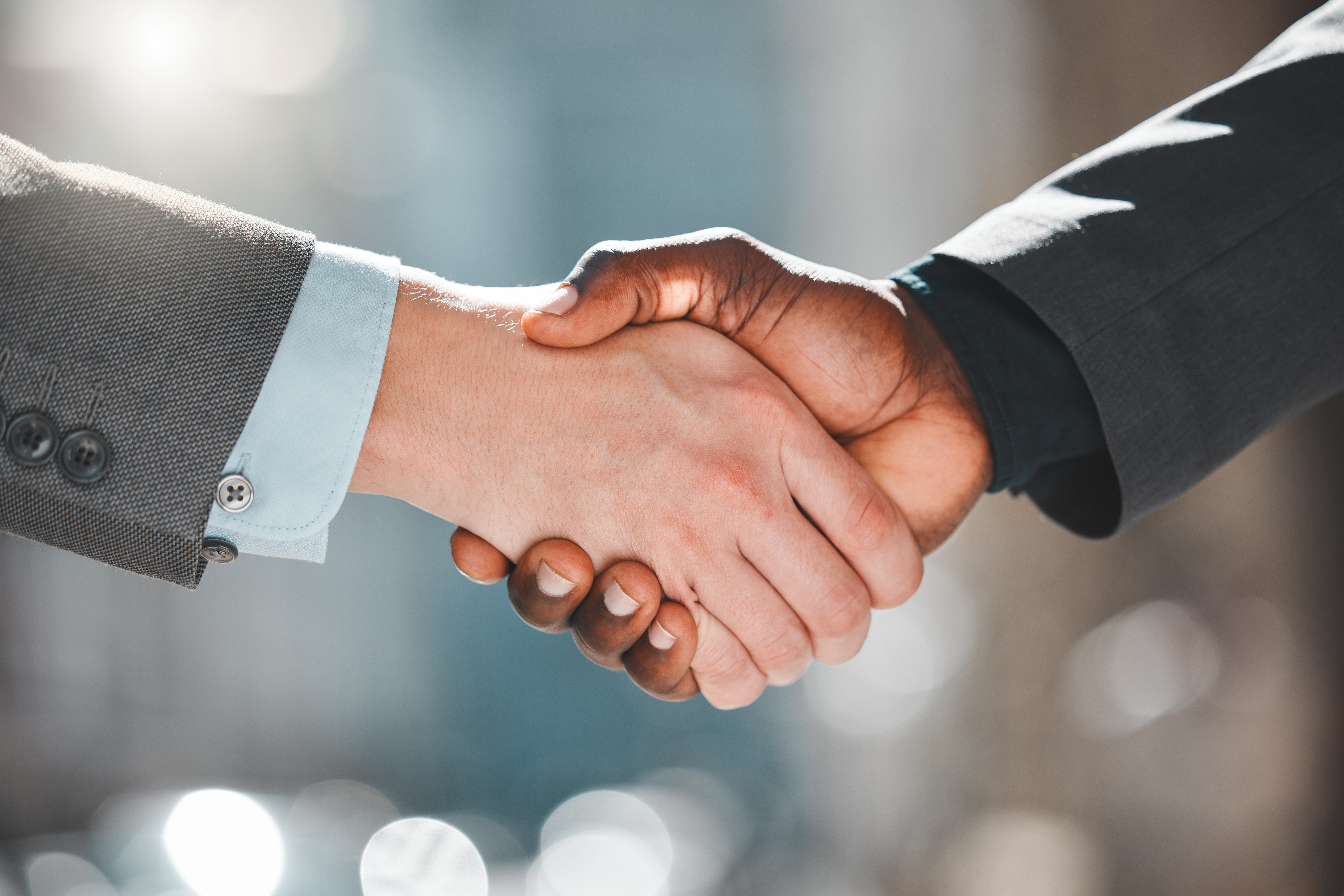 Two people shaking hands